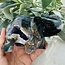 Moss Agate & Amethyst Elephant - Druzy 4.5" Specimen Carving Figurine