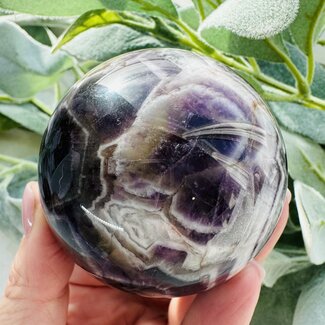 Chevron (Dream) Amethyst Sphere Orb - 60-65mm