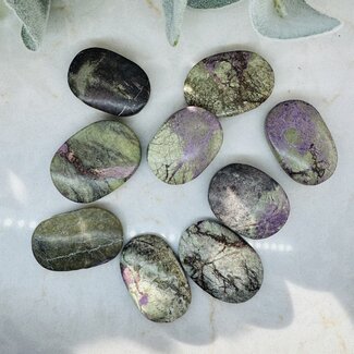 Atlantasite (Stichtite in Serpentine) Palm Pillow Pocket Stone