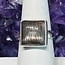 Black Sunstone Ring - Size 8 Square Bezel Set - Sterling Silver