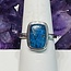 Shattuckite Rectangle Rings - Size 8 Double Bezel Set - Sterling Silver