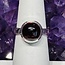 Garnet Rings - Size 6 Circle Round Bezel Set - Sterling Silver