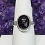 Garnet Rings  - Size 7.5 Oval Bezel Set - Sterling Silver