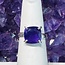 Amethyst Rings - Size 6 Square Faceted Claw Prong Set - Sterling Silver
