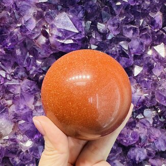 Gold Sandstone (Goldstone) Sand Stone Sphere Orb - 65mm