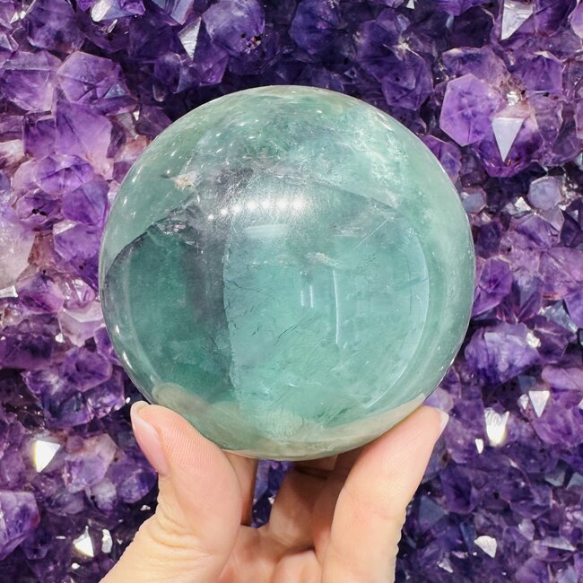 Rainbow Fluorite Sphere Orb - 80mm