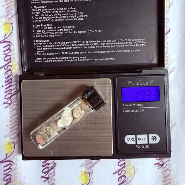 Tugtupite Tumbled Vial - 19.33 grams