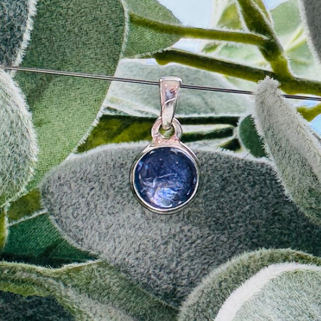 Tanzanite Pendants - Round Circle Bezel Set - Sterling Silver