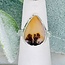 Dendritic (Dendrite Scenic Landscape) Agate Rings - Size 5 Teardrop Pear Bezel Set - Sterling Silver