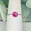 Pink Topaz Rings - Size 8 Round Circle Faceted Claw Prong Set - Sterling Silver