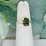 Moldavite & Herkimer Diamond Rings - Size 7 Rough Claw Prong Set - Sterling Silver Natural Raw