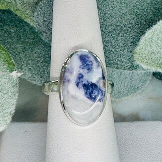 Purple (Morado Opal Royale Violet Flame) Opal Rings - Size 8 Oval Bezel Set - Sterling Silver