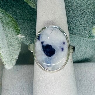 Purple (Morado Opal Royale Violet Flame) Opal Rings - Size 11 Oval Bezel Set - Sterling Silver