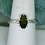 Moldavite Rings - Size 9 Oval Faceted - Claw Set Sterling Silver