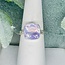 Lavender (Purple) Quartz Rings - Size 8 Square (Cushion Cut) Faceted Bezel Set - Sterling Silver