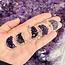 Amethyst Pendants - Druzy Crescent Moon - Silver Plated Rough Raw Natural