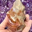 Petrified Wood Flame Polished Twist Point - 4"
