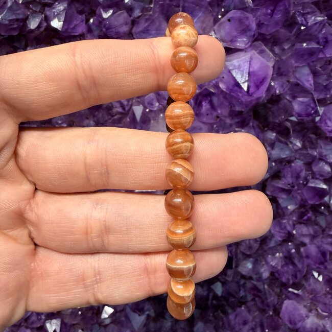 Honey Brown Rhodochrosite (AAA Grade) Bracelets - 8mm