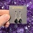 Whitby Jet Teardrop Drop Earrings - Sterling Silver