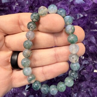 Moss Agate (AAA Grade) Bracelets - 8mm