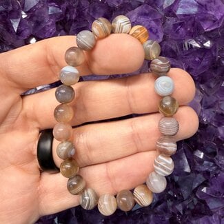 Botswana Agate (AAA Grade) Bracelets - 8mm