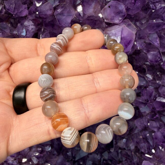 Botswana Agate (AAA Grade) Bracelets - 8mm