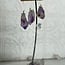 Amethyst Points on Amethyst Quartz Slab Mini Desk Chime - 5.5"