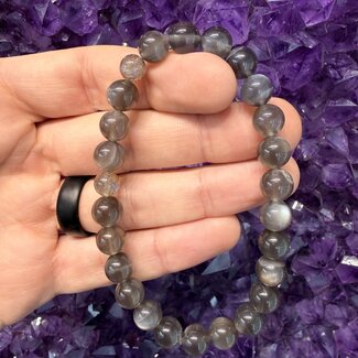 Chatoyant Black Moonstone (AAA Grade) Bracelets - 8mm