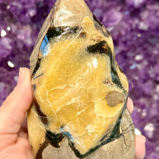 Septarian Jasper (Dragon Stone) Flame Point - Polished Large 5" Twist