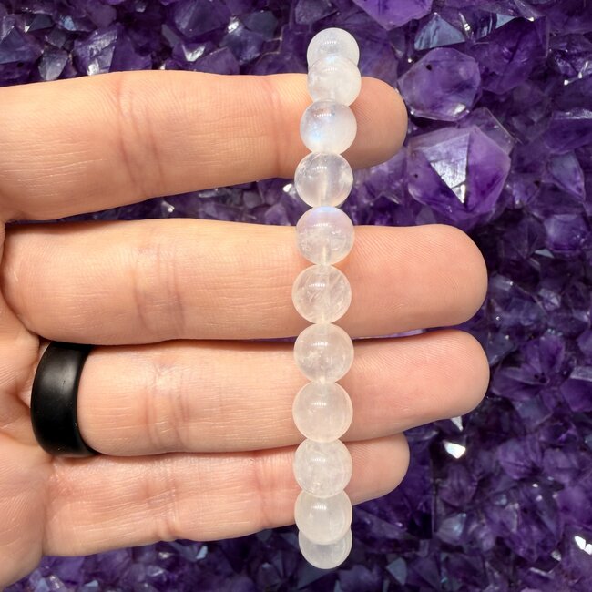 Rainbow Moonstone (AAA Grade) Bracelets - 8mm