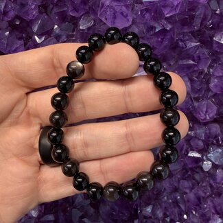Silver Sheen Obsidian (AAA Grade) Bracelets - 8mm