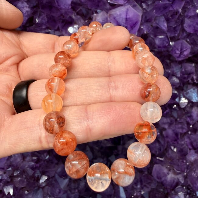 Red Hematoid Lepidocrocite Quartz (AAA Grade) Bracelets - 8mm