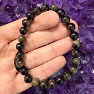 Goldsheen (Gold Sheen Golden)(AAA Grade)  Obsidian Bracelets - 8mm