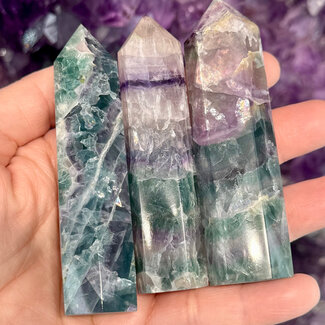 Rainbow Fluorite Towers Points Generators - Medium 3 - 4"