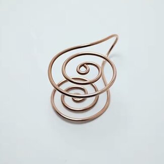 Copper Palm Ring Spiral Cuffs - Adjustable Reiki Handmade Accessories