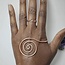 Copper Palm Ring Spiral Cuffs - Adjustable Reiki Handmade Accessories