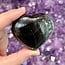 Black Tourmaline Puffy Hearts - Medium