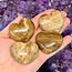 Aragonite Puffy Hearts - Brown Medium 1.5 - 2"