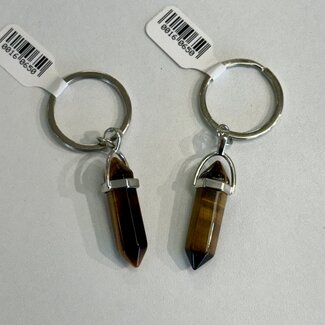 Gold Tigers Eye Point Keychain