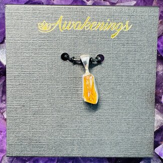 Zincite Zinkite Pendants - .6" Bezel Set - Sterling Silver Rough Raw Natural