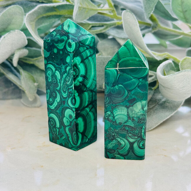 Malachite Obelisks - Generator Tower Point Large (3-5")
