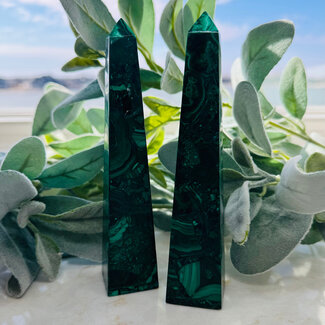 Malachite Obelisks - Generator Tower Point Extra Large XL (6-8")
