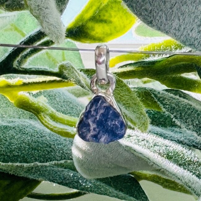 Tanzanite Pendants - Rough Raw Natural Bezel Set - Sterling Silver