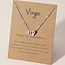 Virgo Necklaces - Silver Plated  (16-18" Adjustable) - Zodiac Sign Pendant Charm Astrology