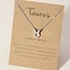 Taurus Necklaces - Silver Plated  (16-18" Adjustable) - Zodiac Sign Pendant Charm Astrology