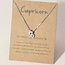 Capricorn Necklaces - Silver Plated  (16-18" Adjustable) - Zodiac Sign Pendant Charm Astrology