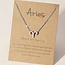 Aries Necklaces - Silver Plated  (16-18" Adjustable) - Zodiac Sign Pendant Charm Astrology