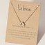 Libra Necklaces - Gold Plated  (16-18" Adjustable) - Zodiac Sign Pendant Charm Astrology
