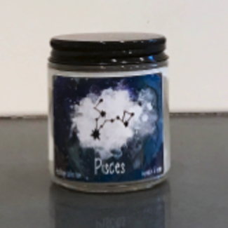 Pisces - Blue Astrology Zodiac Candle- 4oz