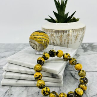 Bumblebee Jasper Bracelet- 12mm